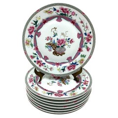 Vintage Set Of 8 Bernardaud Limoges Macassar Salad Plates Retailed By Asprey