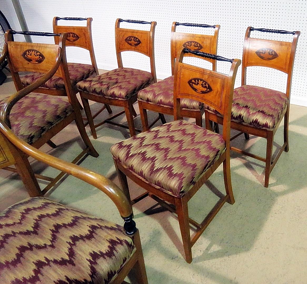 20th Century Set of 8 Biedermeier Style Dining Chairs