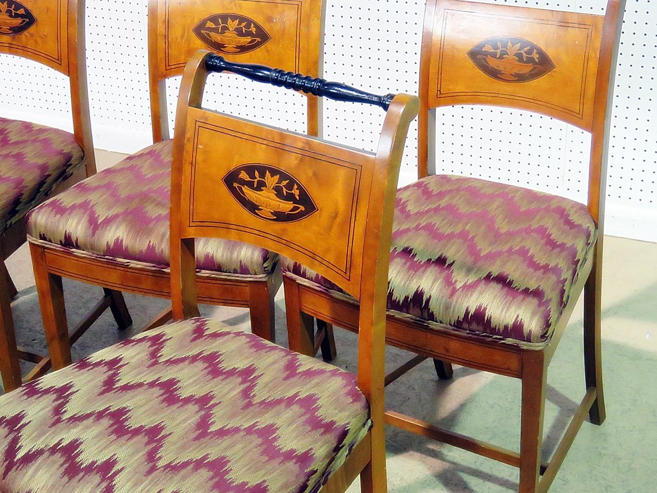 Set of 8 Biedermeier Style Dining Chairs 1