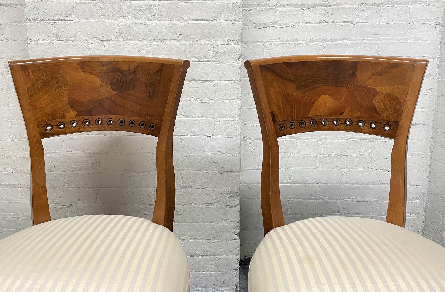 Late 20th Century Set of 8 Biedermeier Style Dining Chairs For Sale