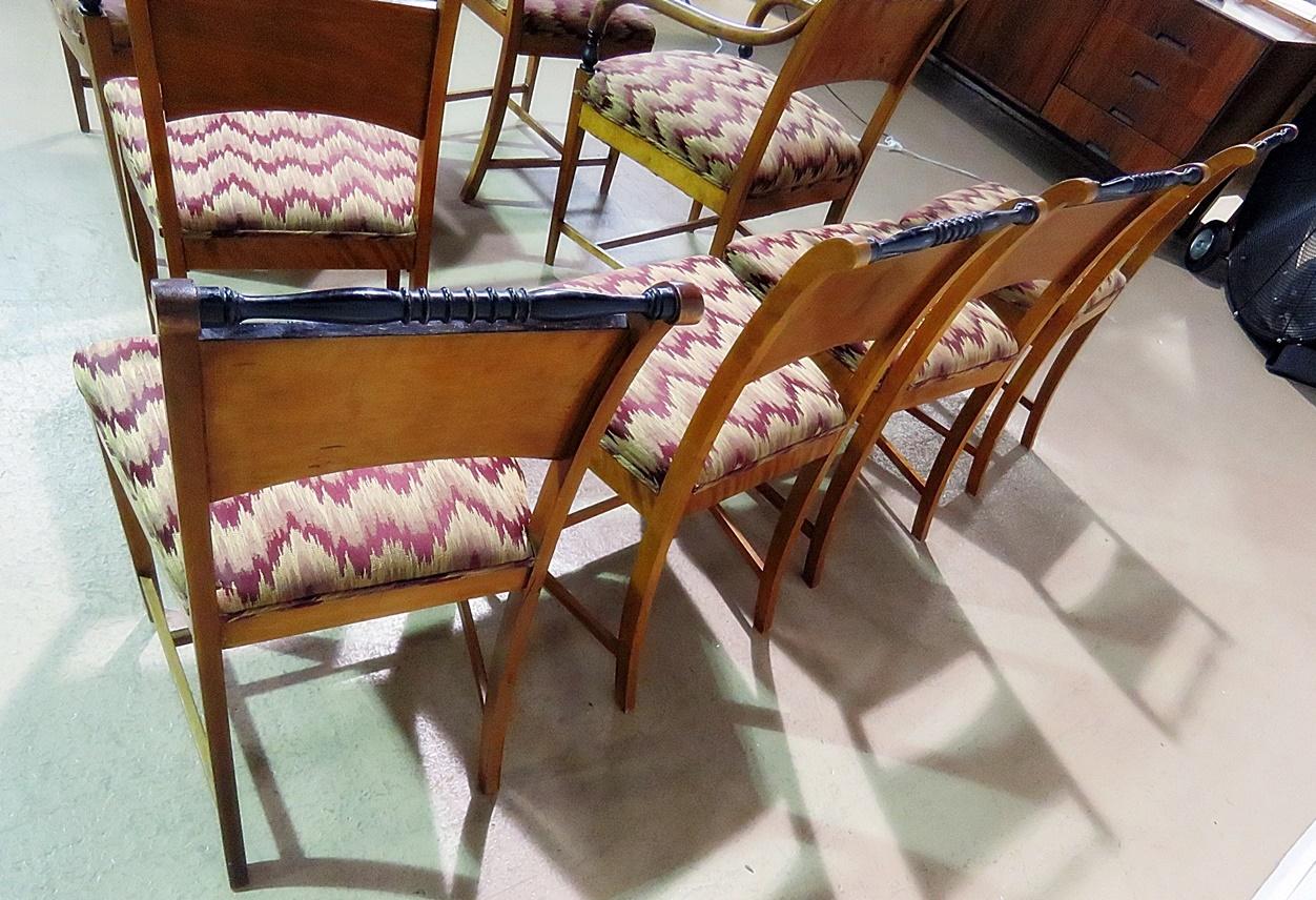 Set of 8 Biedermeier Style Dining Chairs 4