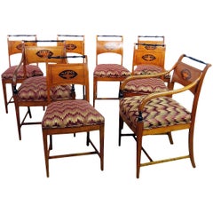 Set of 8 Biedermeier Style Dining Chairs