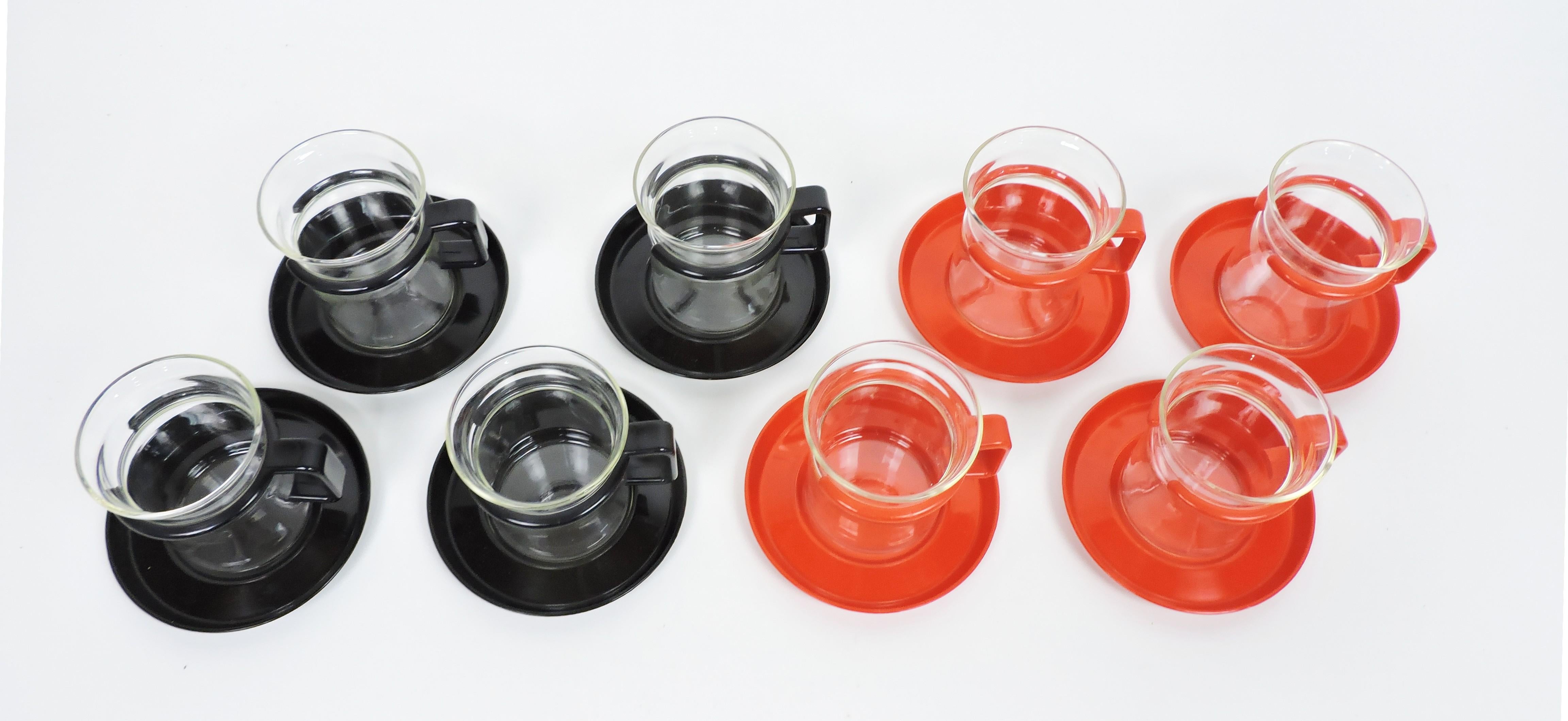 Danish Set of 8 Bistro Bodum Espresso, Coffee Tea Cups by Carsten Jorgensen Star Trek For Sale