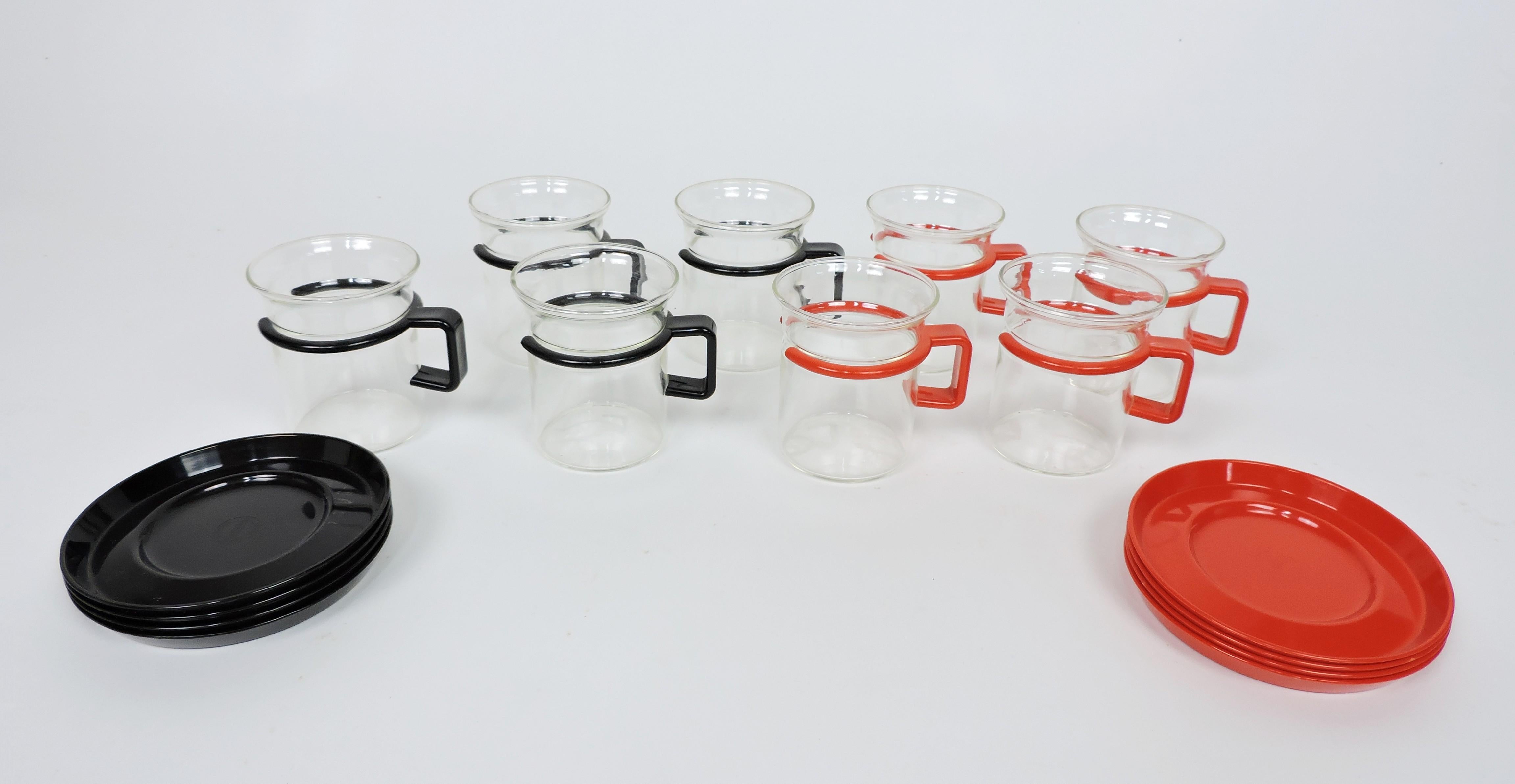 Late 20th Century Set of 8 Bistro Bodum Espresso, Coffee Tea Cups by Carsten Jorgensen Star Trek For Sale