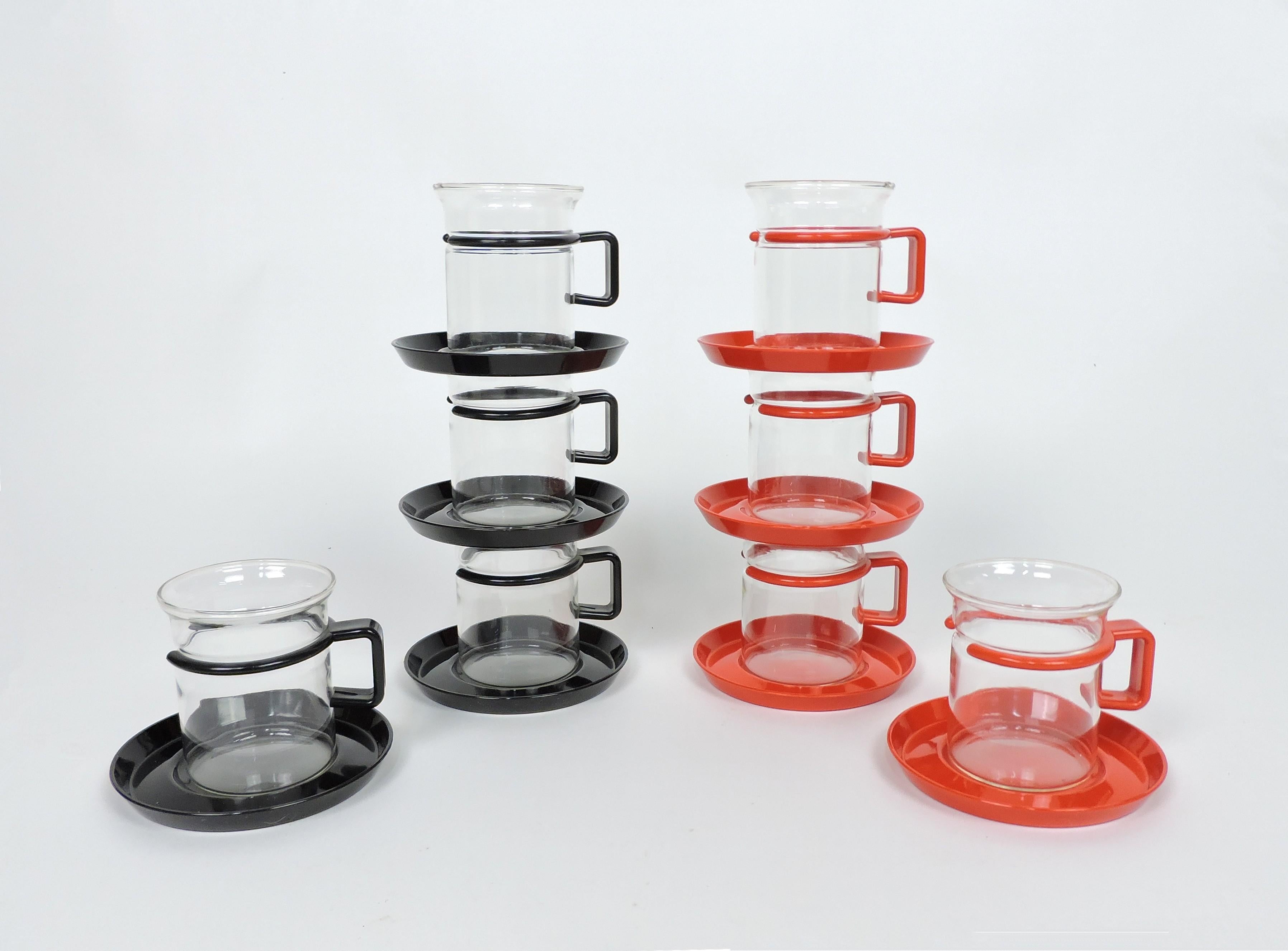 Set of 8 Bistro Bodum Espresso, Coffee Tea Cups by Carsten Jorgensen Star Trek For Sale 1