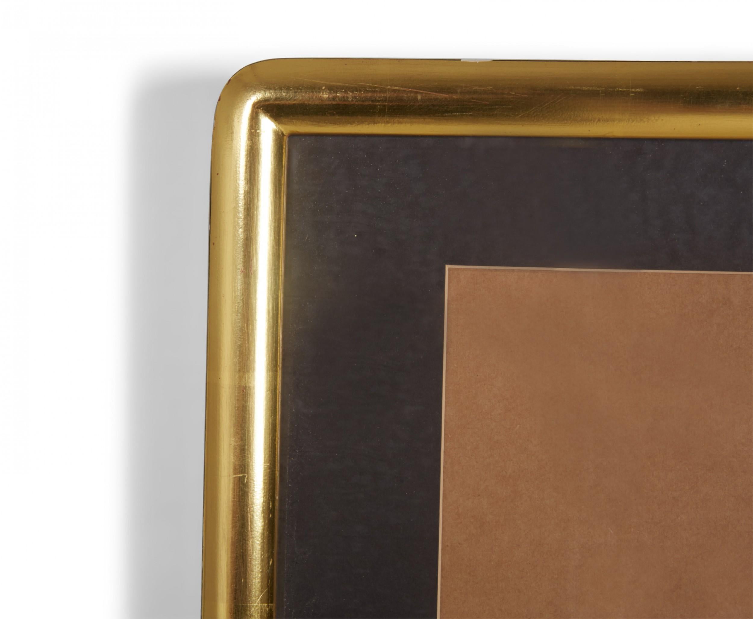 Unknown Set of 8 Black and Gilt Curved Corner Gallery Frames For Sale
