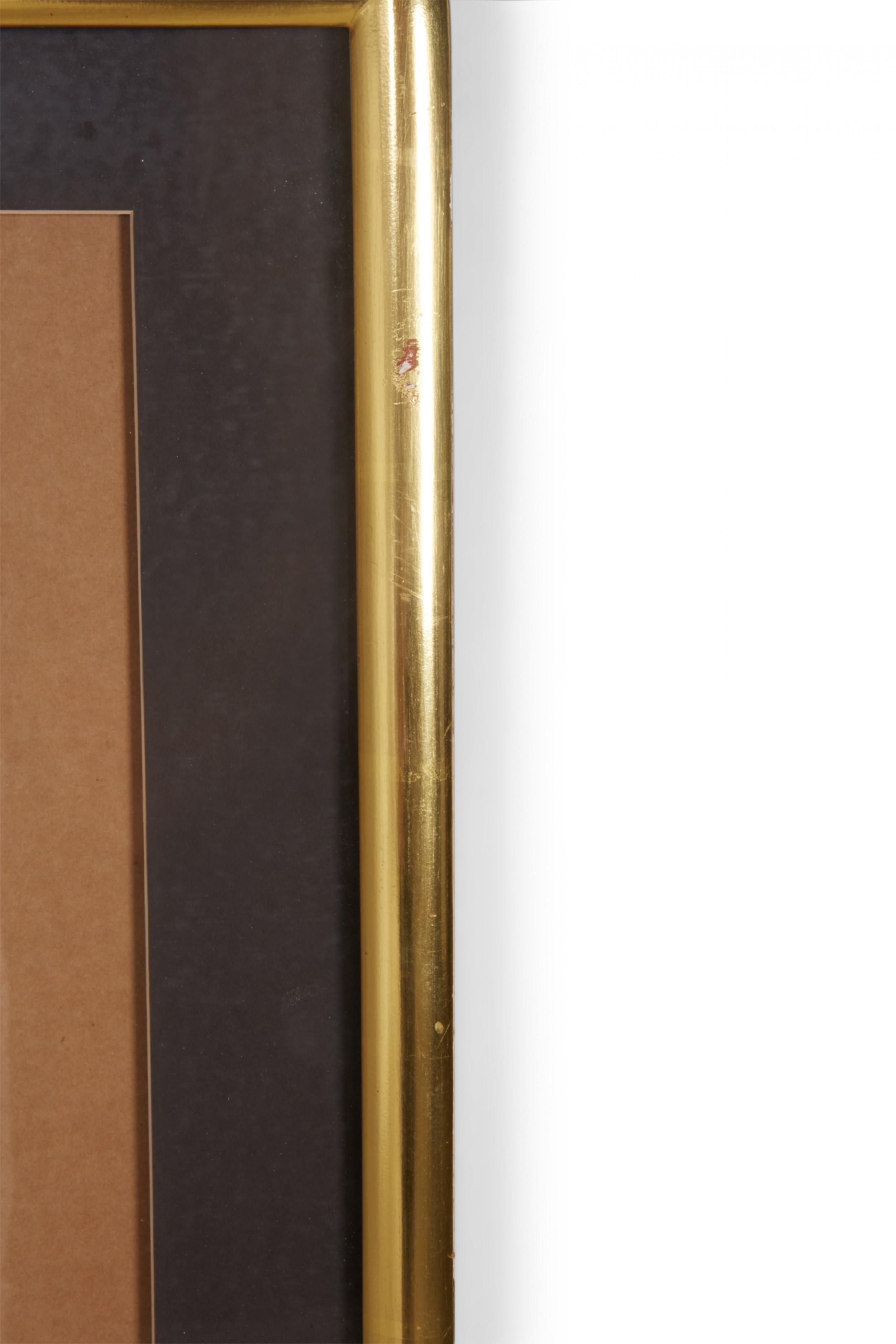 20th Century Set of 8 Black and Gilt Curved Corner Gallery Frames For Sale