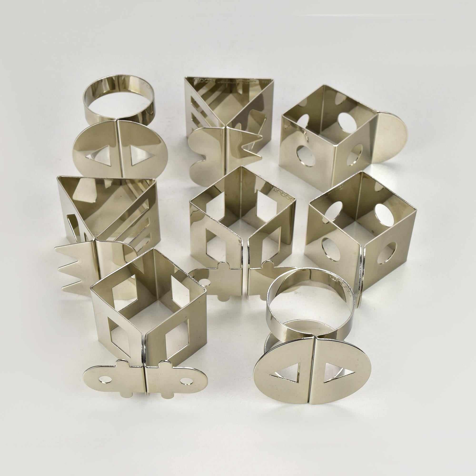 Set of 8 Bodum Postmodern Napkin Rings by Jumi Chan & Nathalie Du Pasquier (Postmoderne) im Angebot