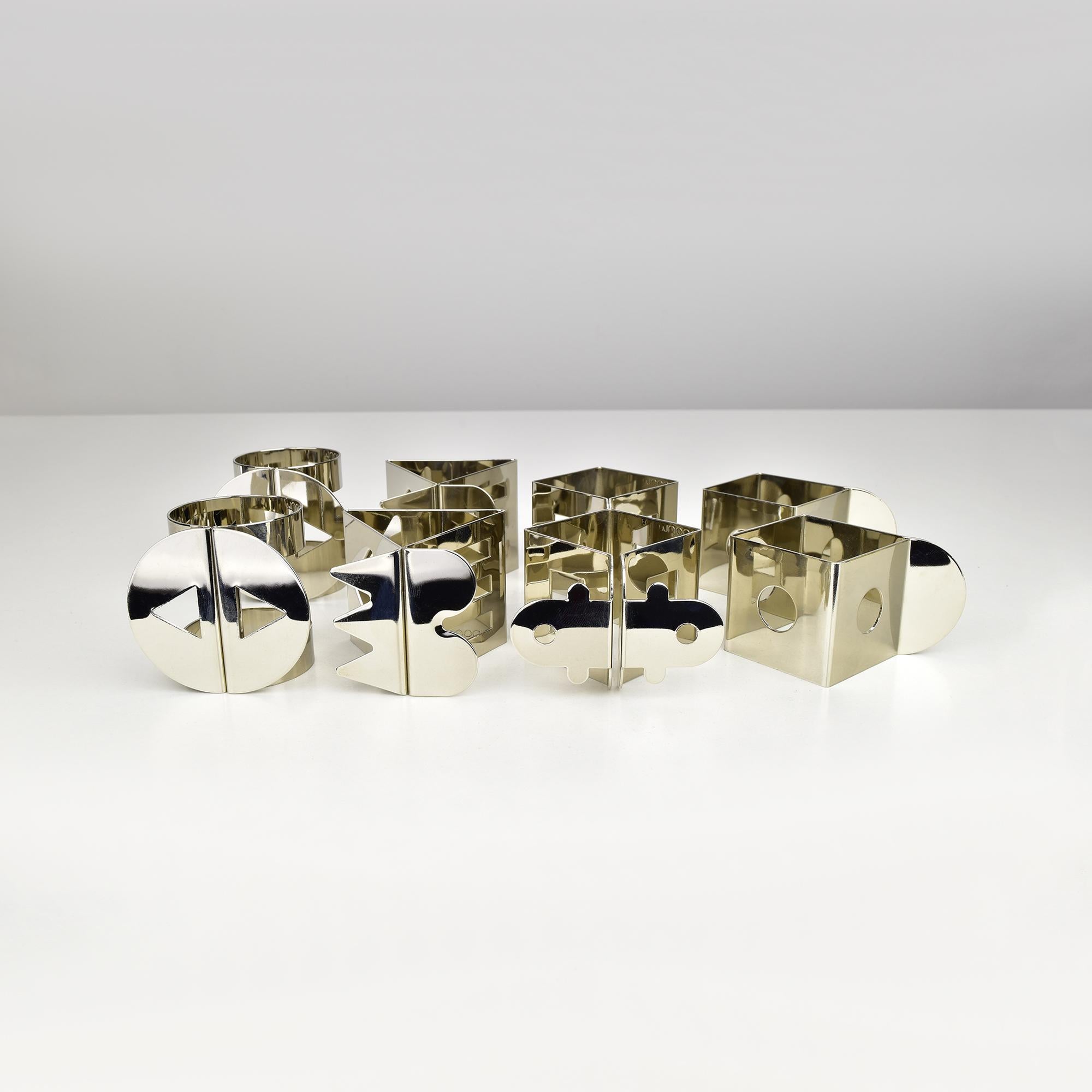 Set of 8 Bodum Postmodern Napkin Rings by Jumi Chan & Nathalie Du Pasquier (20. Jahrhundert) im Angebot