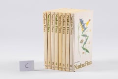 Set of 8 Books with Flowers, Nordens Flora, Sweden, 20th Century