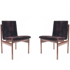 Set of Eight Brazilian Midcentury 1960s Rosewood Dining Chairs