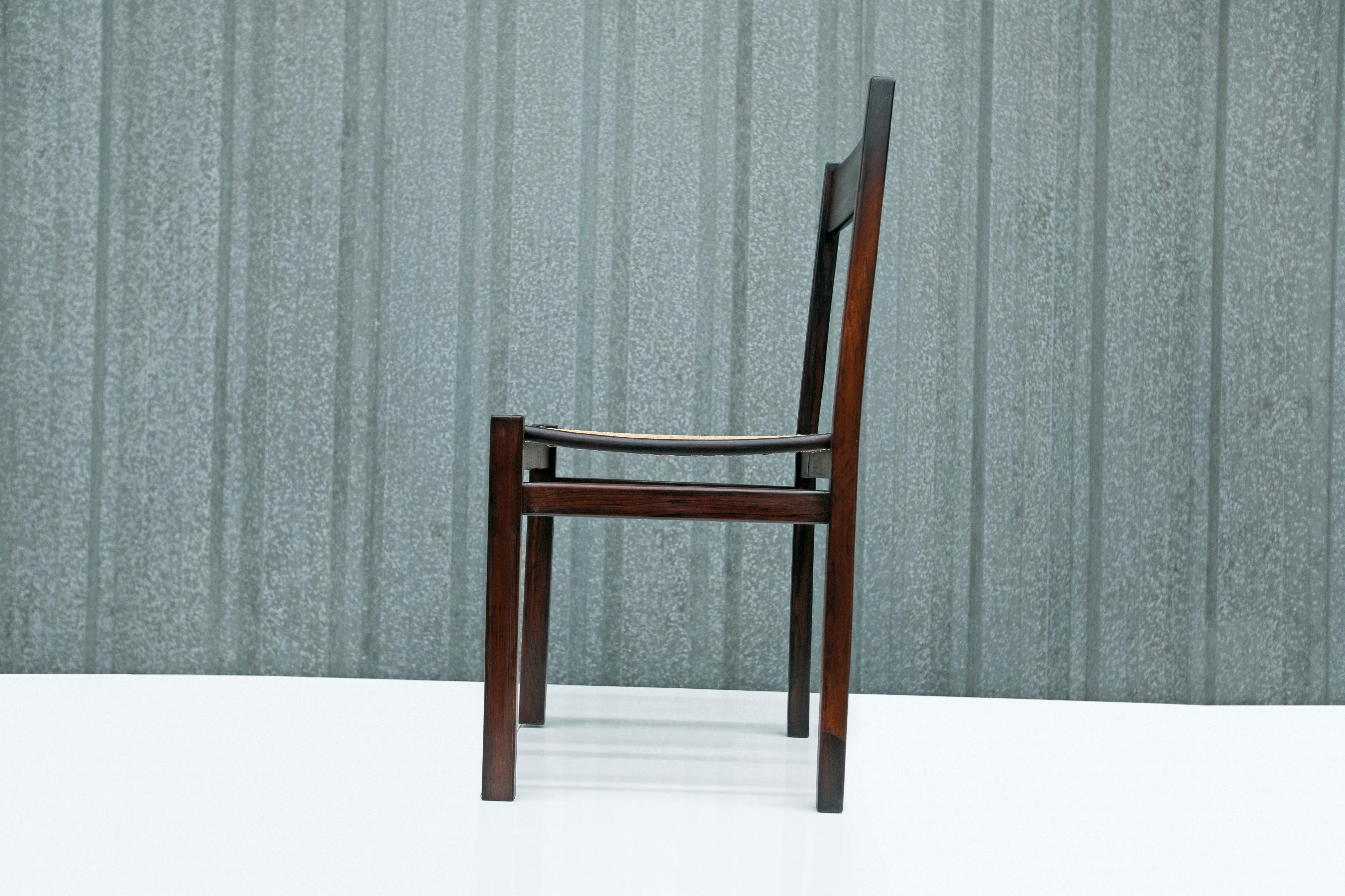 Set of 8 Brazilian Modern Chairs in Hardwood & Cane by Joaquim Tenreiro, 1960s 1