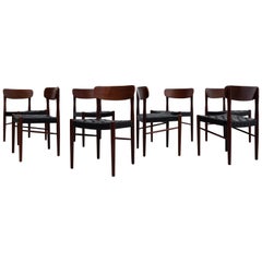 Set of 8 Børge Mogensen Style Danish Teak Dining Chairs