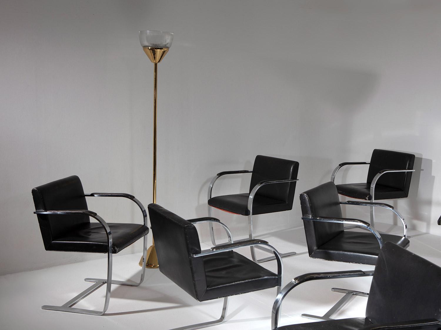 Ensemble de 8 chaises d'appointrno de Ludwig Mies van der Rohe pour Knoll en vente 2