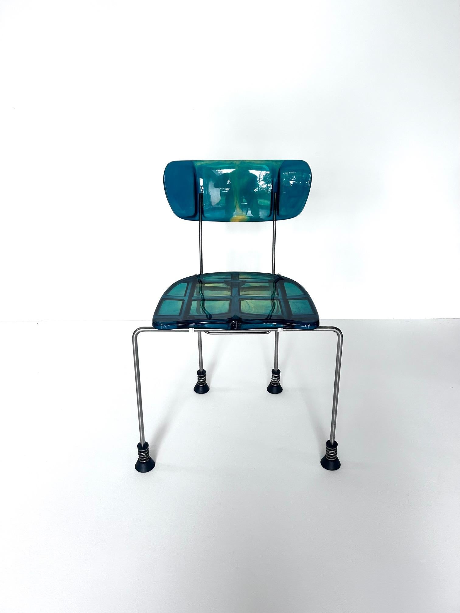 Fin du 20e siècle Ensemble de 8 chaises Broadway, Gaetano Pesce, Bernini, 1993 en vente
