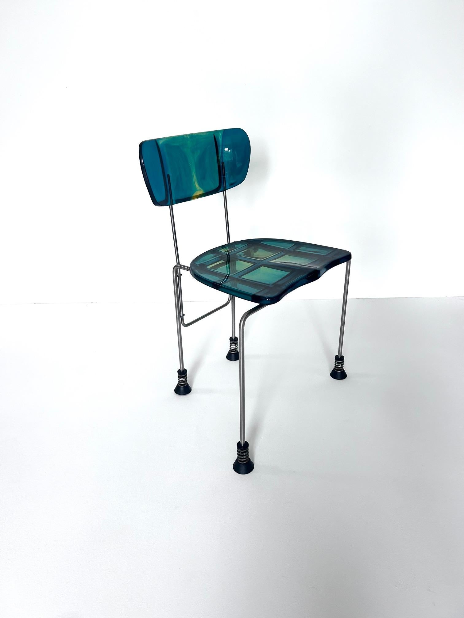 Métal Ensemble de 8 chaises Broadway, Gaetano Pesce, Bernini, 1993 en vente