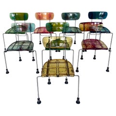 Set of 8 Broadway chairs, Gaetano Pesce, Bernini, 1993