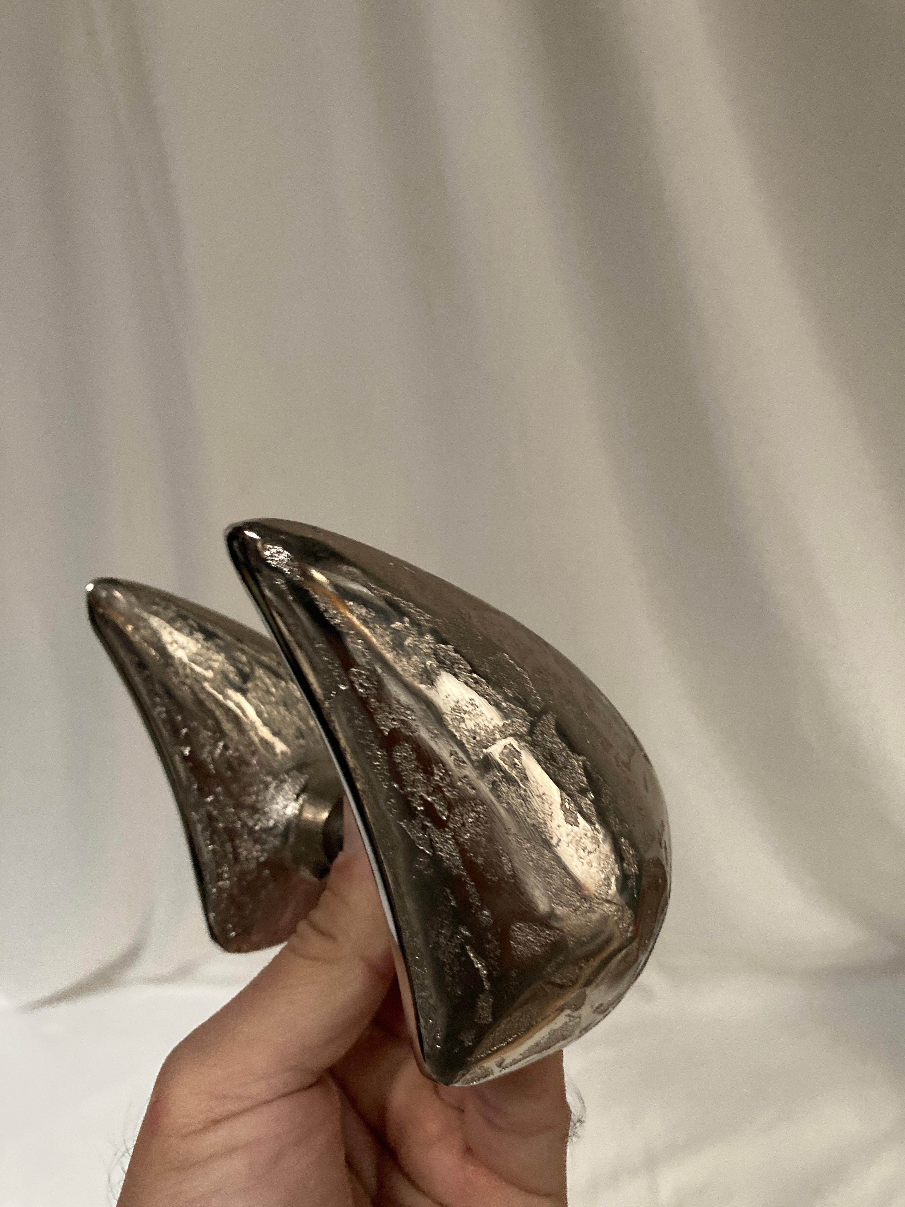 Set of 8 bronze sculptural door handles in the style of Garouste et Bonetti Bon état - En vente à Bois-Colombes, FR
