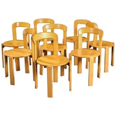 Set of 8 Bruno Rey Chairs for Dietiker Mobilier International, 1970