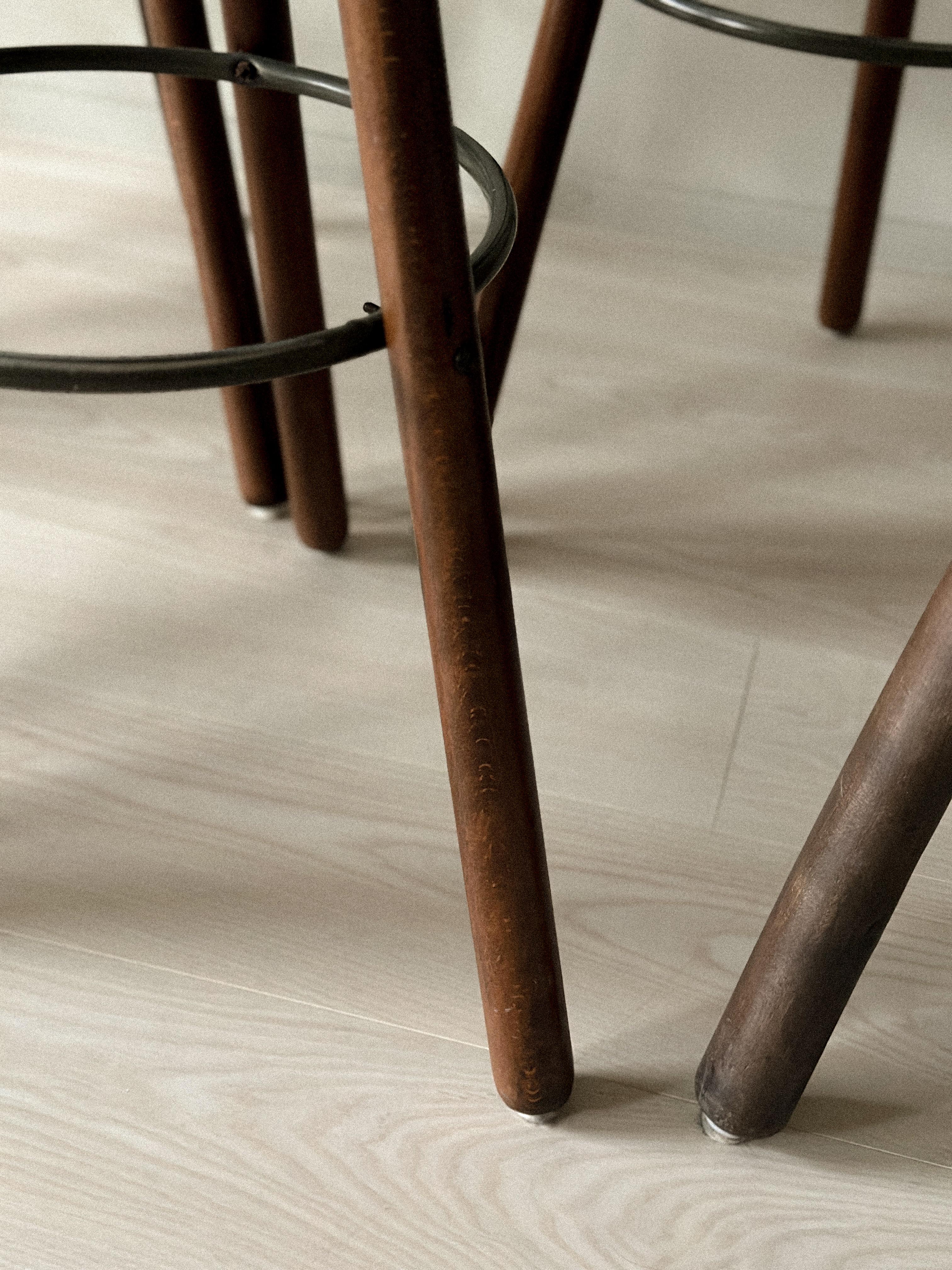 Set of 8 Brutalist Bar Stools, Europe, circa 1970s For Sale 5