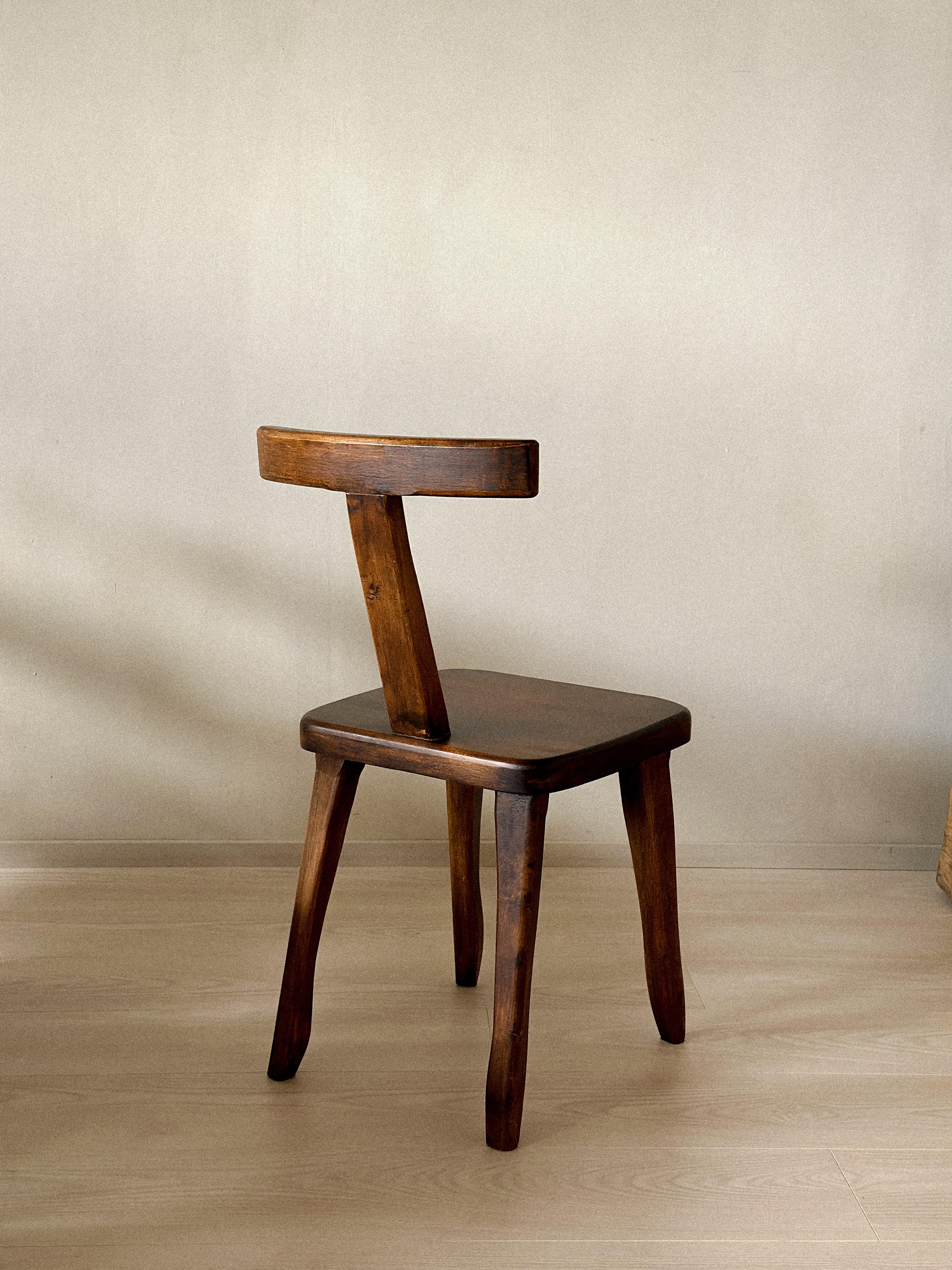 Set of 8 Brutalist Dining Chairs, Aranjou, France c. 1960s en vente 4