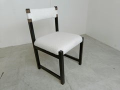 Set of 8 brutalist dining chairs by Emiel Veranneman for Decoene, 1970s