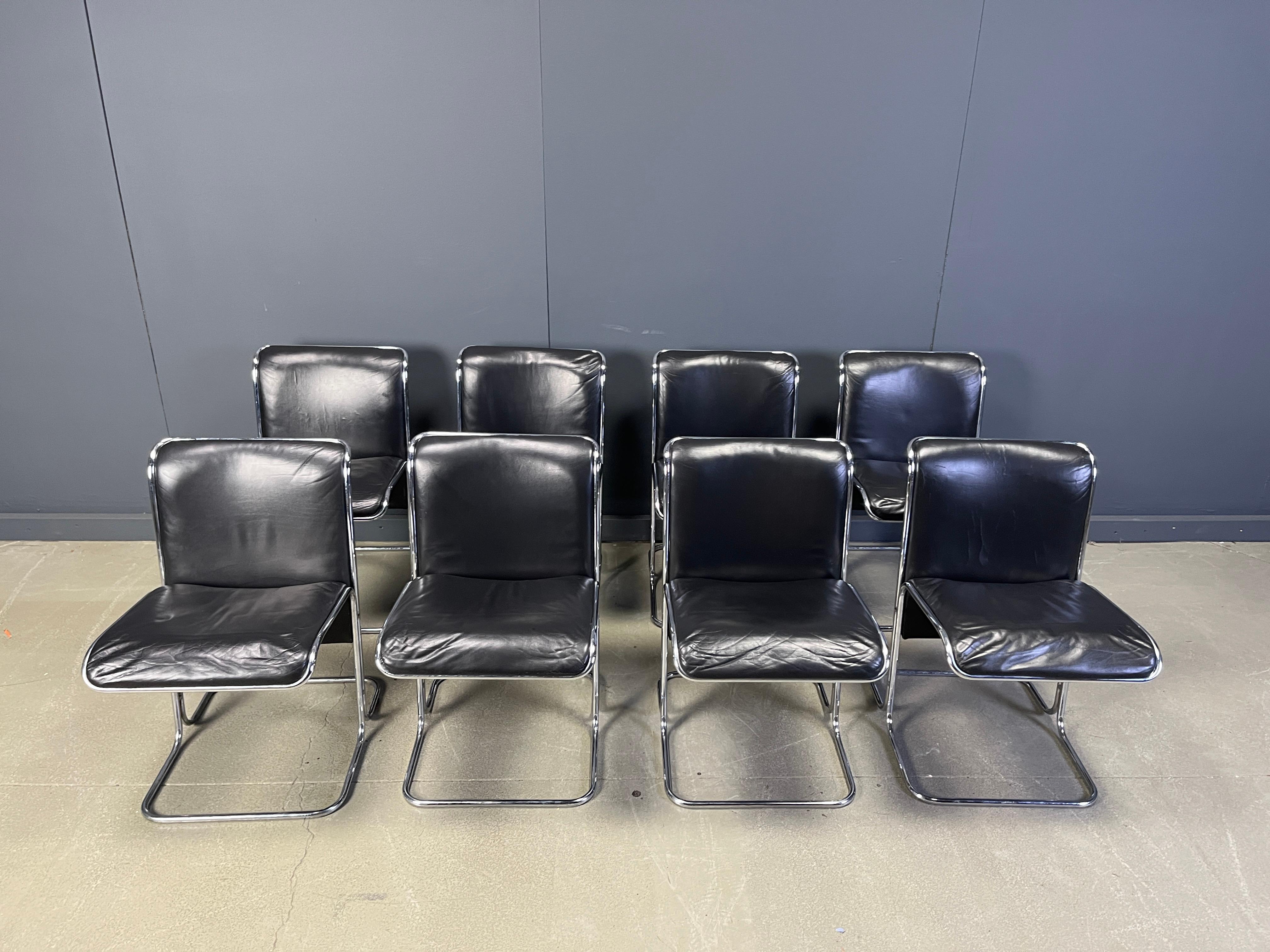 Set of 8 Calla chairs by Antonio Ari Colombo dining chairs, 1970s (Italienisch) im Angebot