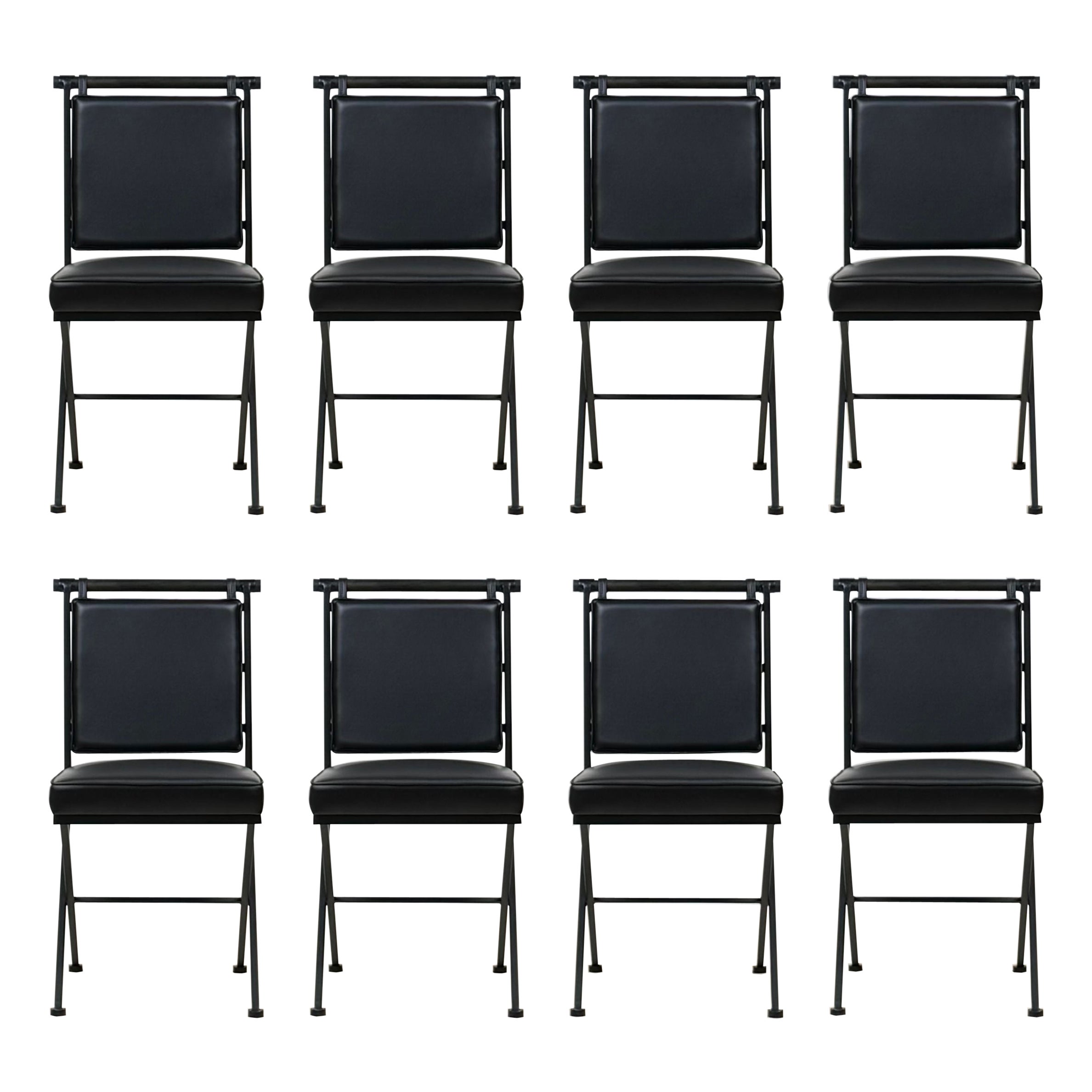 Conjunto de 8 sillas "Camarga" de Design Frères en COM