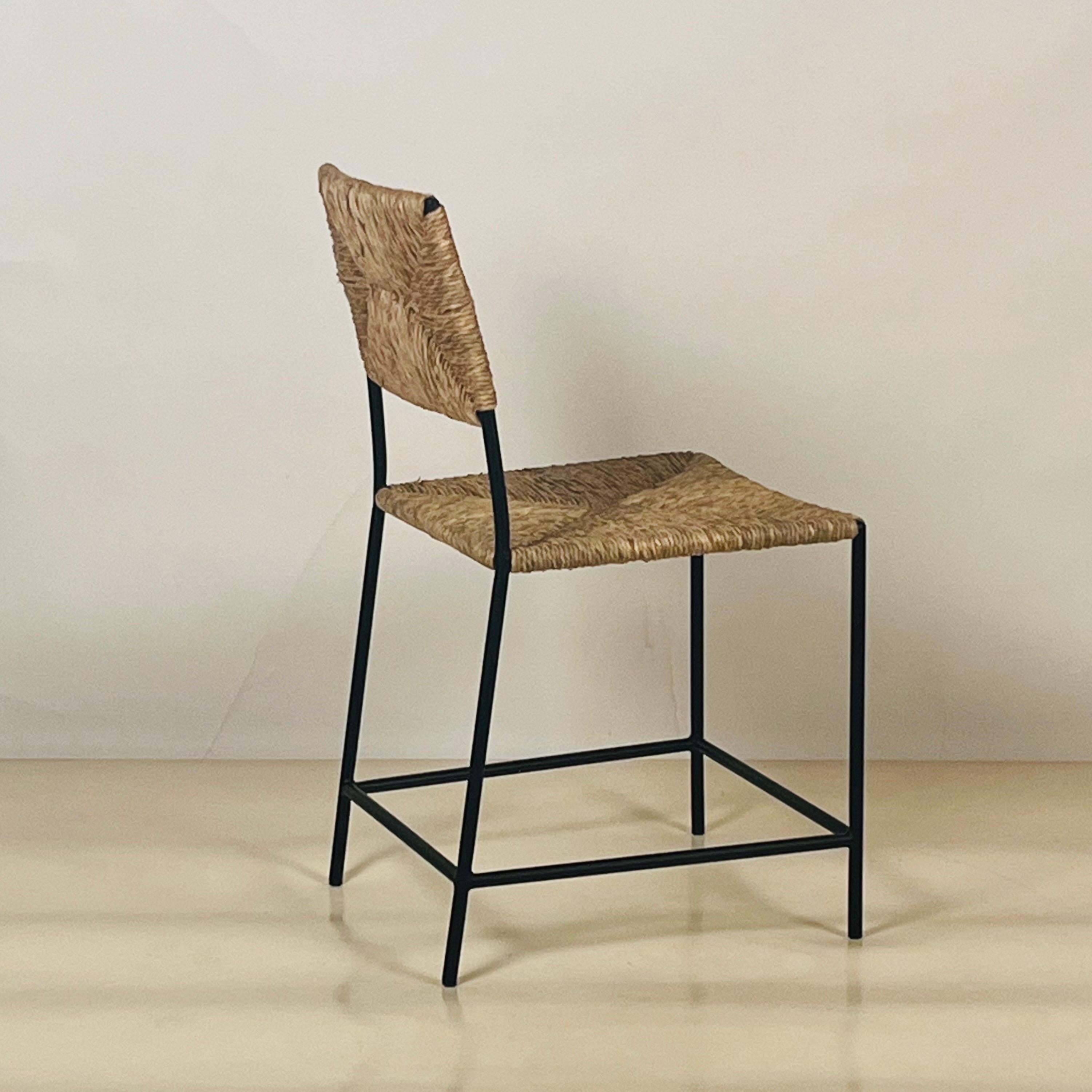 Acier Ensemble de 8 chaises de salle à manger 'Campagne' par Design Frères en vente