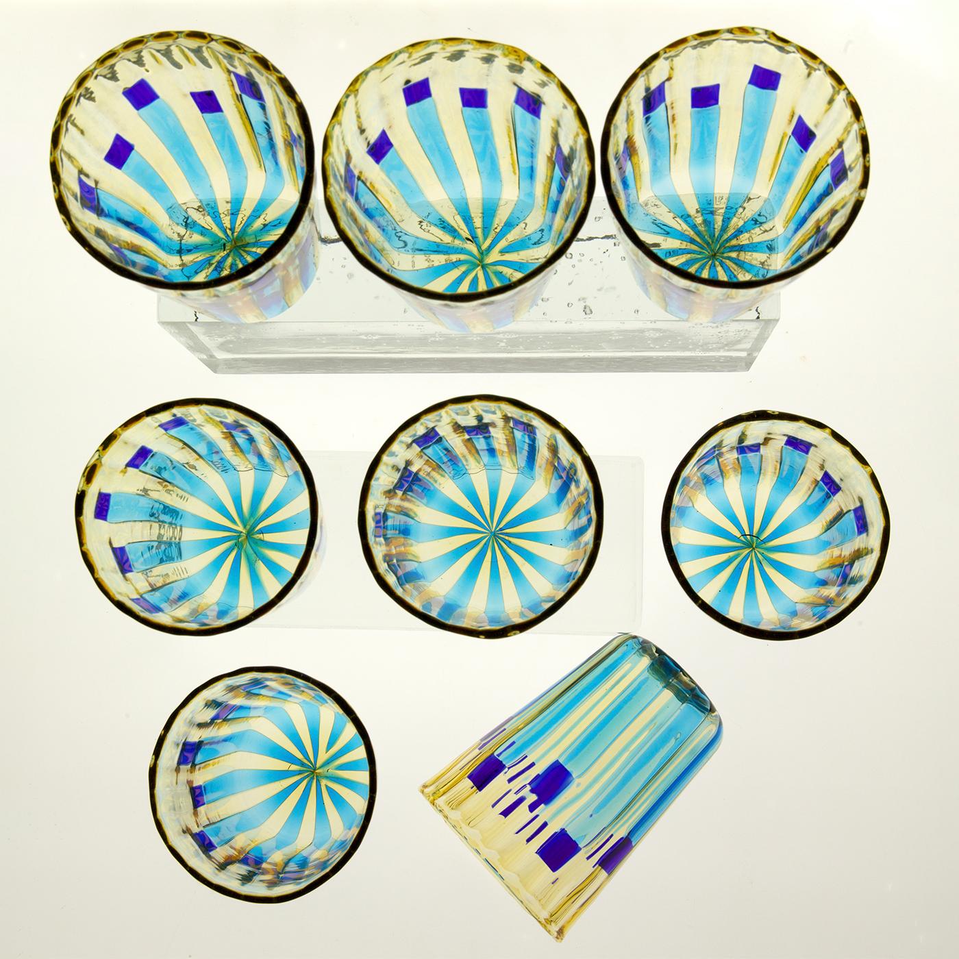 Satz von 8 Campo di Gigli Toscani Glasbechern von Silvio PIattelli im Zustand „Neu“ im Angebot in Milan, IT