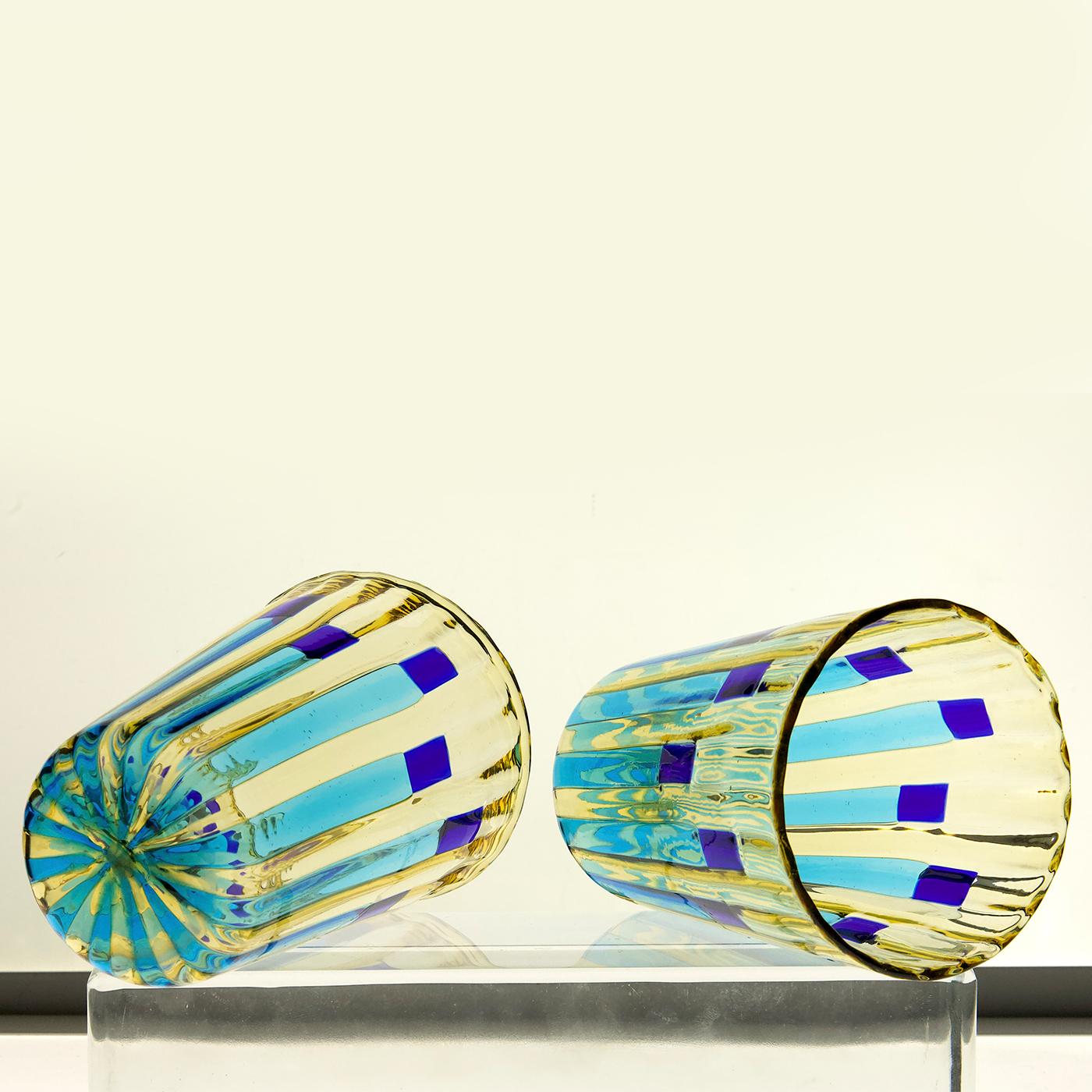 Satz von 8 Campo di Gigli Toscani Glasbechern von Silvio PIattelli im Angebot 3