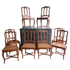 Set of 8 Cane Seat Dining Chairs, circa 1910