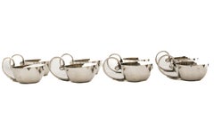 Set of 8 Carl Poul Petersen Sterling Silver Salt Cellars