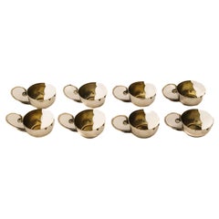 Set of 8 Carl Poul Petersen Sterling Silver Salt Cellars