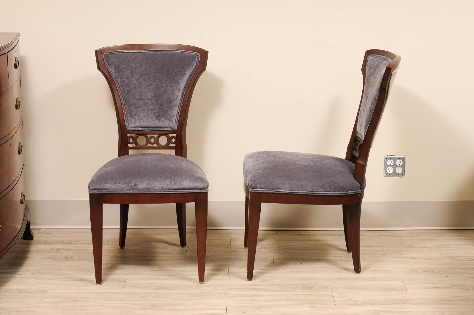 Set of 8 Century Furniture Company Fan Wood Side Dining Chairs For Sale 3