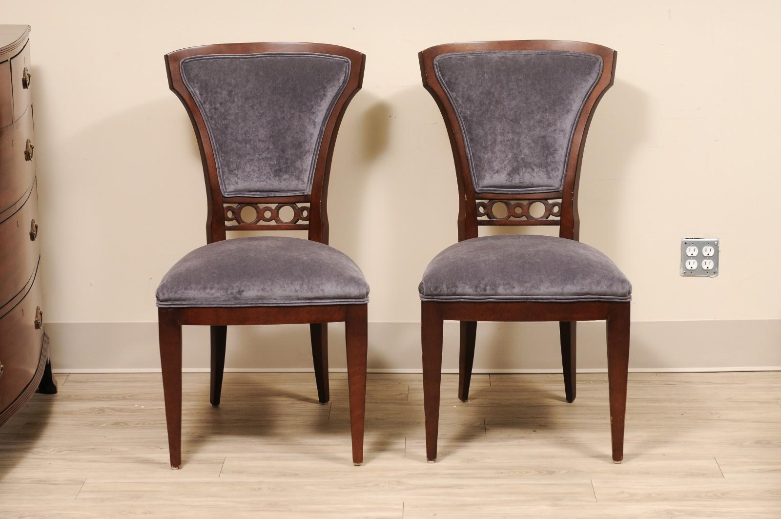 Set of 8 Century Furniture Company Fan Wood Side Dining Chairs For Sale 4