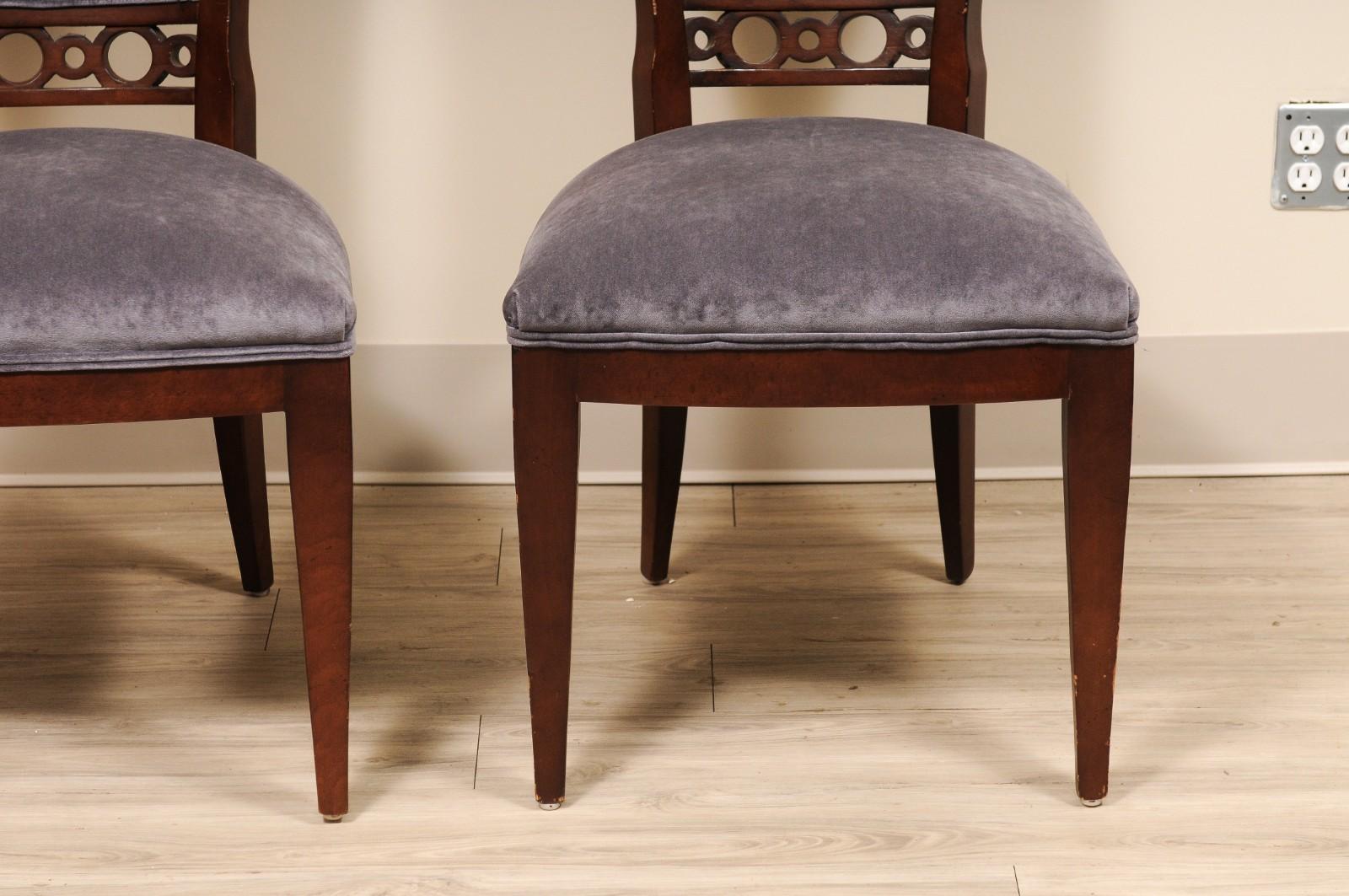 Set of 8 Century Furniture Company Fan Wood Side Dining Chairs For Sale 5
