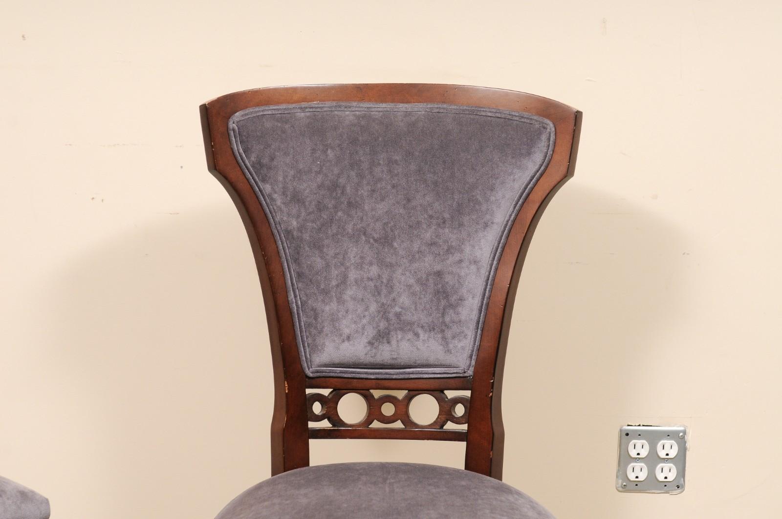 Set of 8 Century Furniture Company Fan Wood Side Dining Chairs In Good Condition For Sale In Atlanta, GA