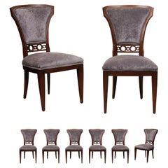 Ensemble de 8 chaises de salle à manger en bois d'éventail de Century Furniture Company