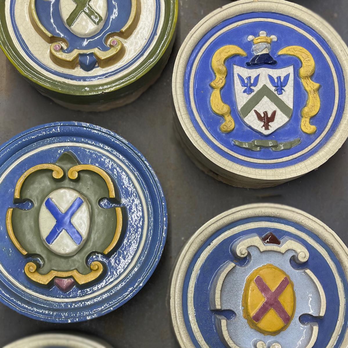 Set of 8 Ceramic Architectural Roundels, Sold Individually For Sale 4