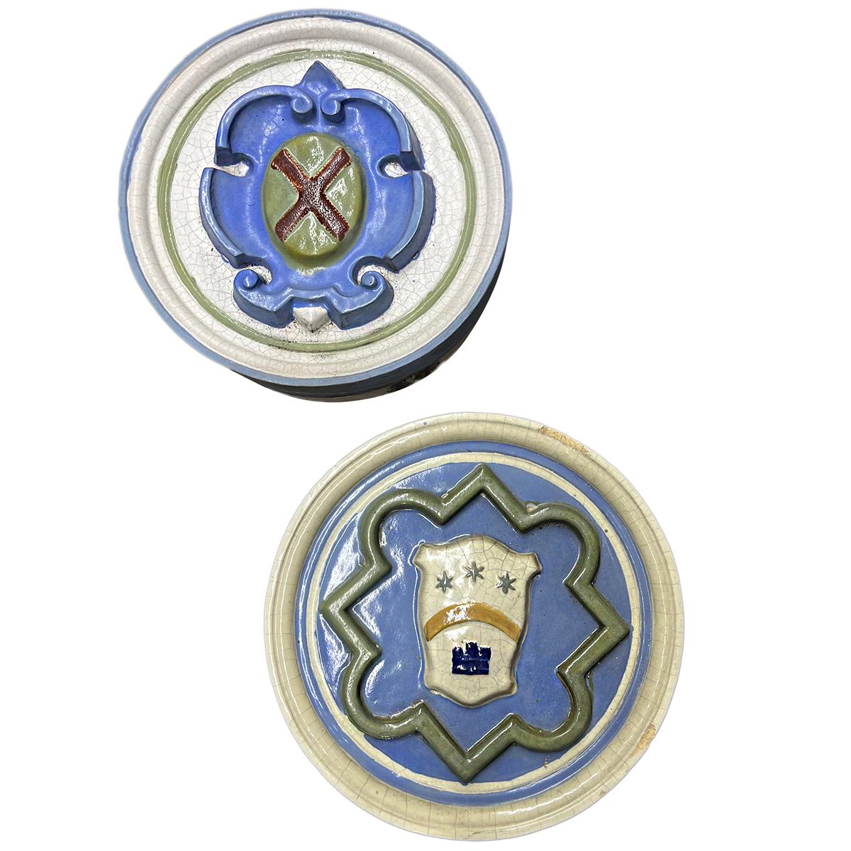 American Set of 8 Ceramic Architectural Roundels, Sold Individually For Sale