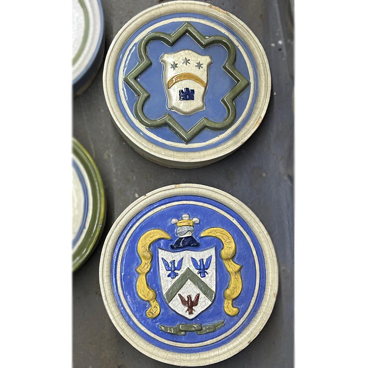 Set of 8 Ceramic Architectural Roundels, Sold Individually In Good Condition For Sale In New York, NY
