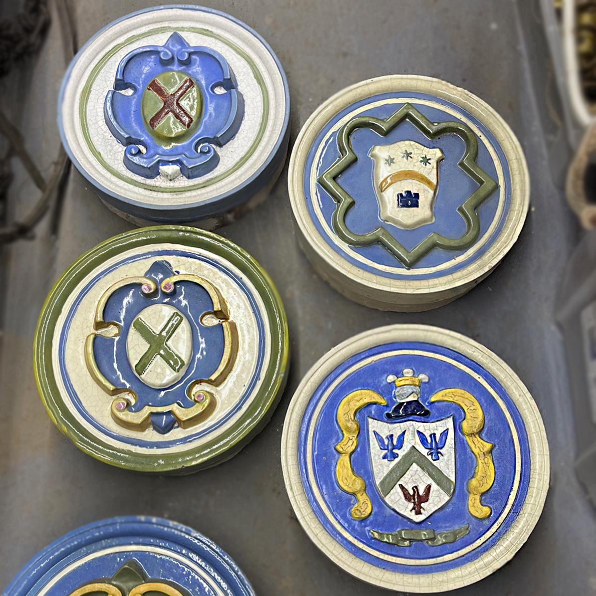 Set of 8 Ceramic Architectural Roundels, Sold Individually For Sale 1