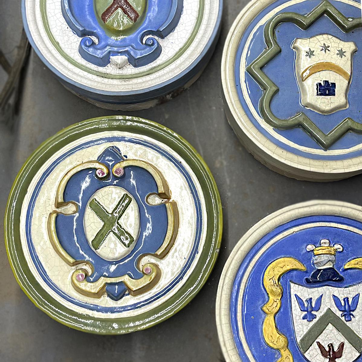 Set of 8 Ceramic Architectural Roundels, Sold Individually For Sale 2
