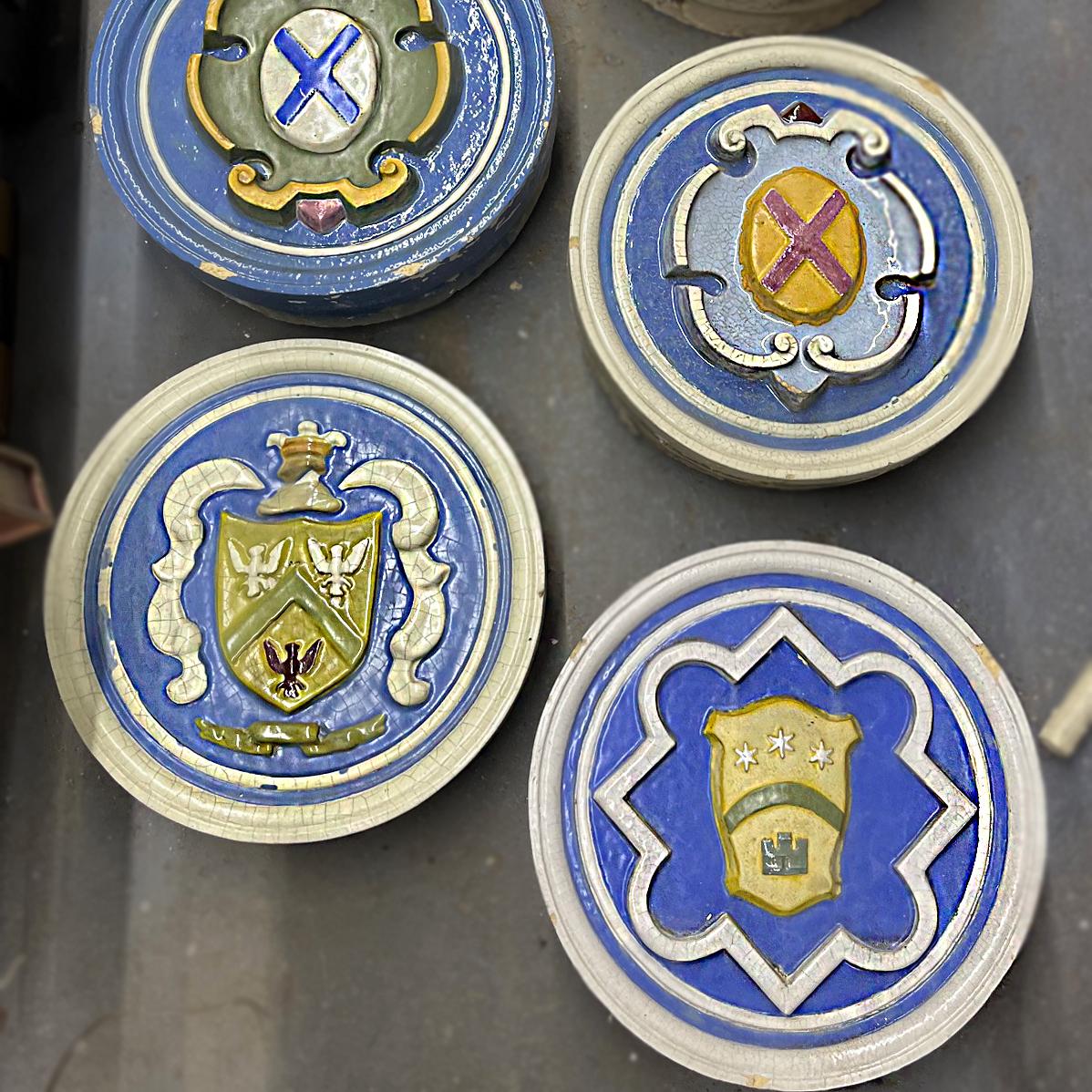 Set of 8 Ceramic Architectural Roundels, Sold Individually For Sale 3