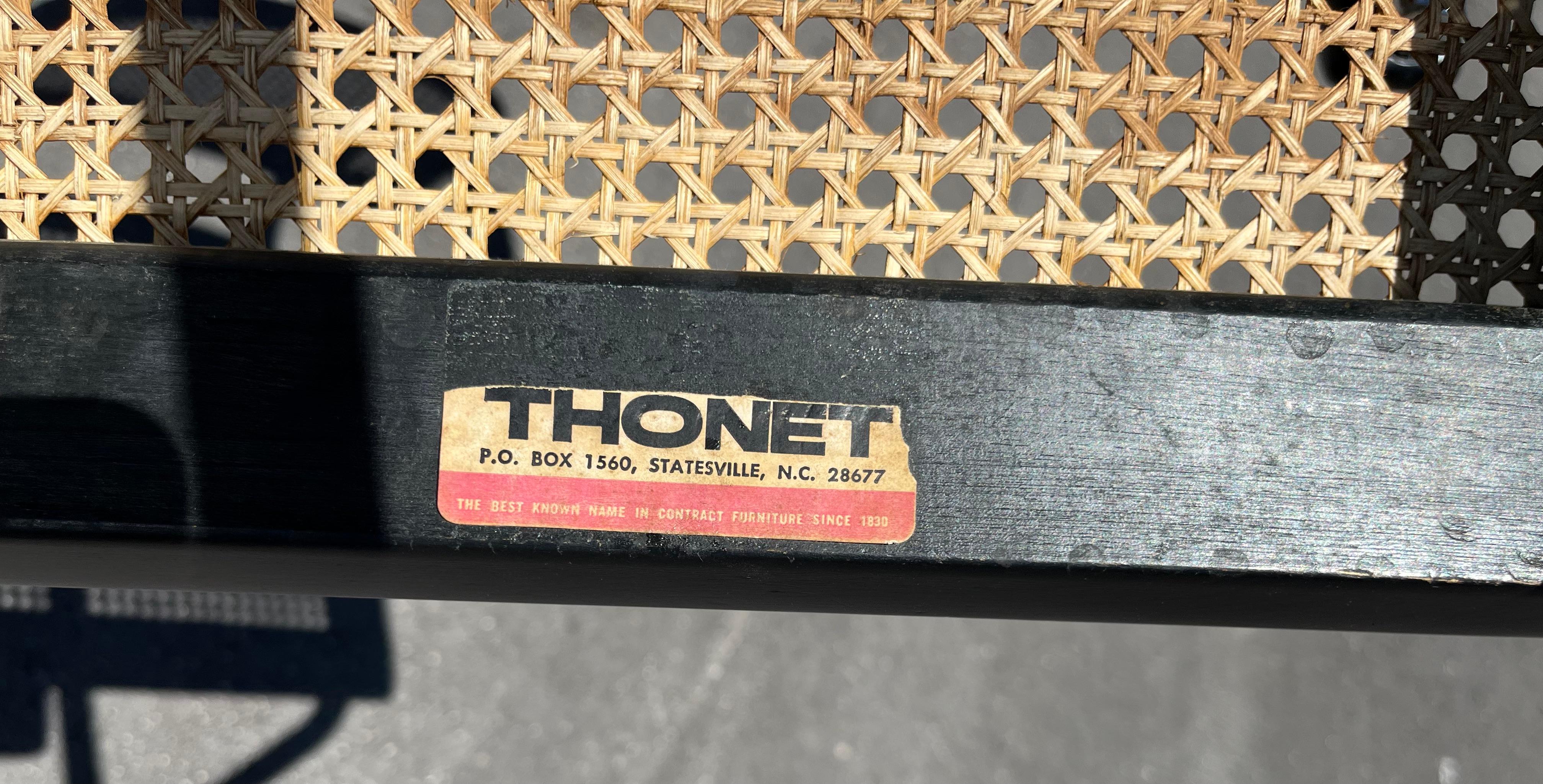 Satz von 8 Cesca B64 Rohrsesseln von Marcel Breuer für Thonet, Schwarz 1970er Jahre im Angebot 10