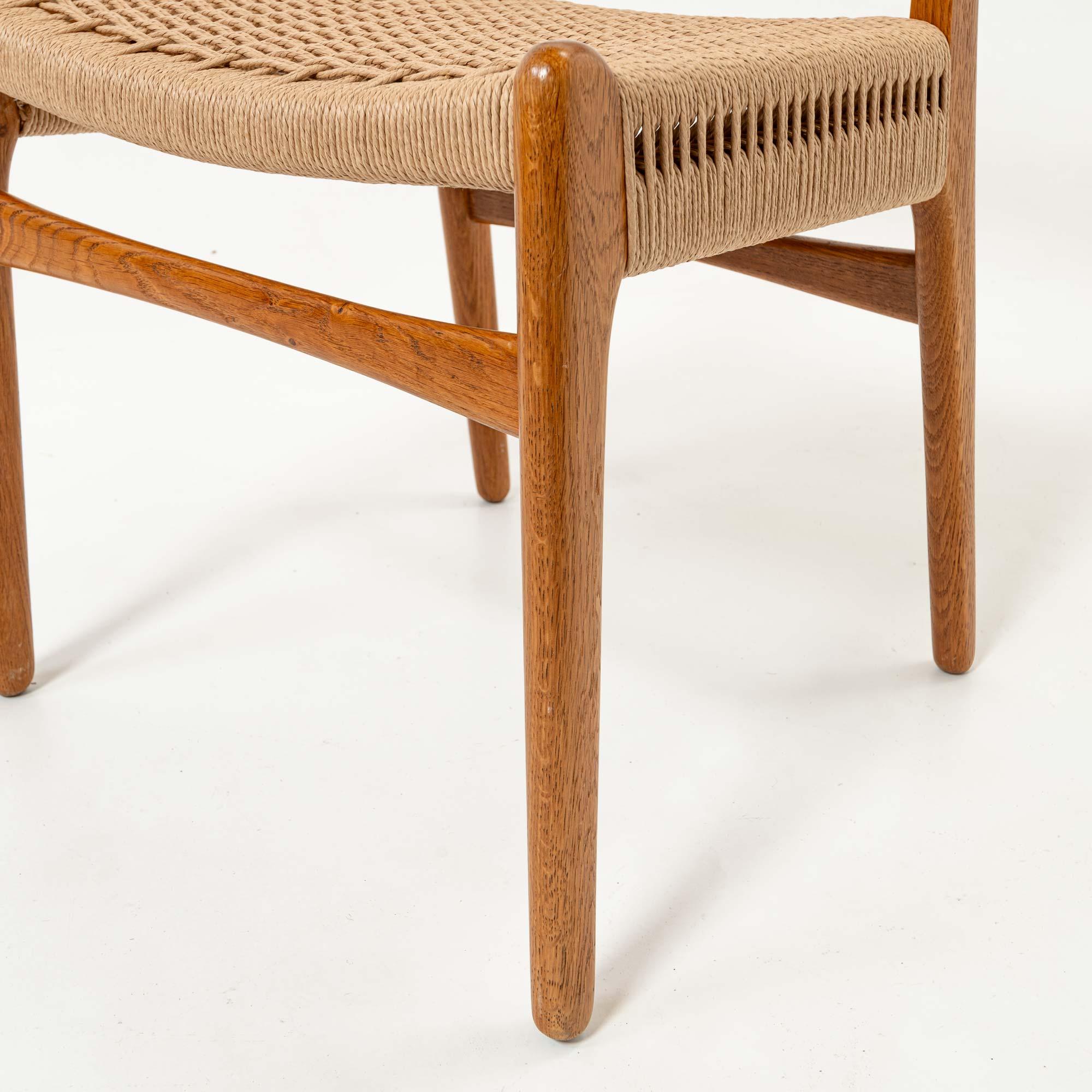 Set di 8 sedie CH23 di Hans Wegner per Carl Hansen & Son in Oak e Teak in vendita 4