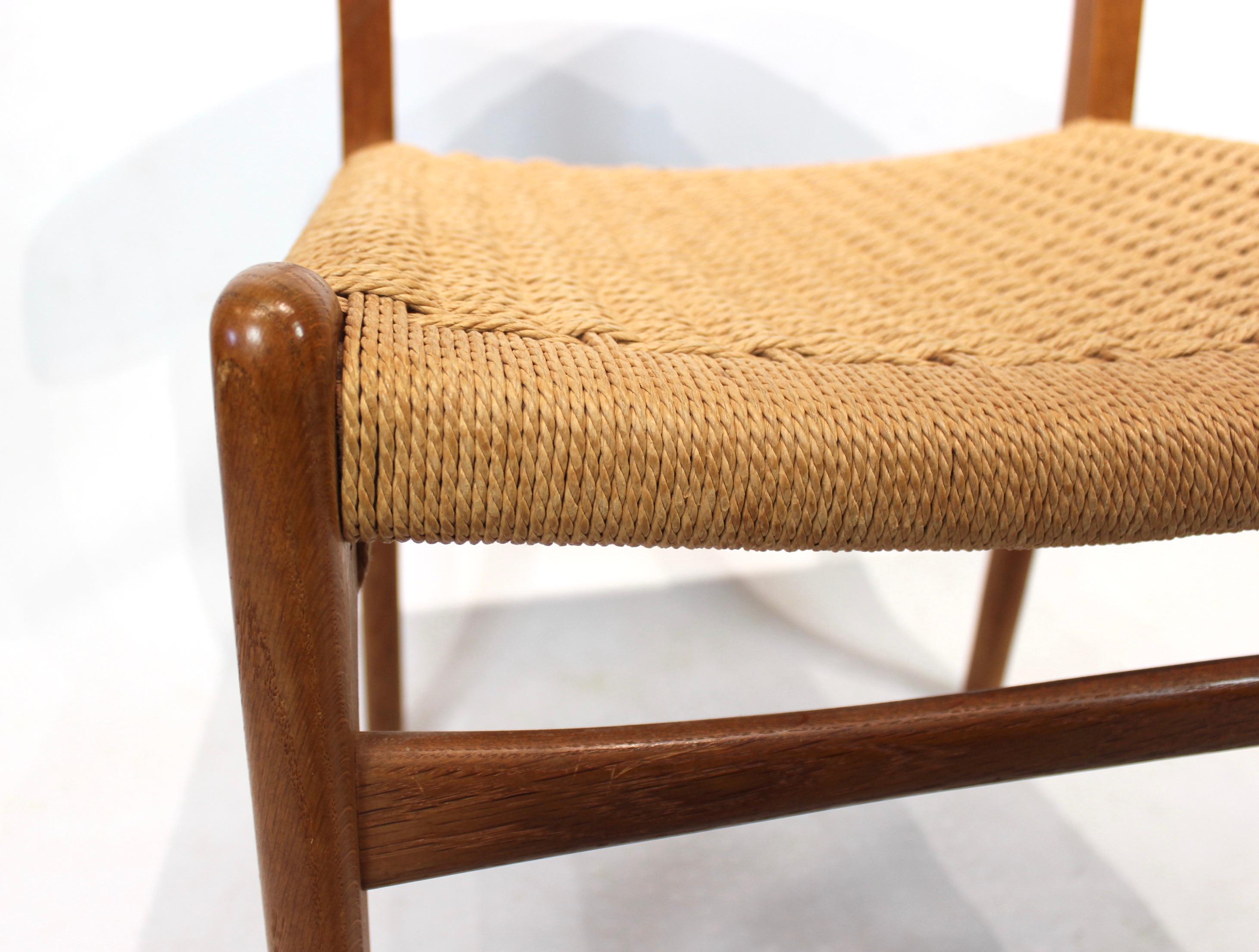 Set of 8 CH23 dining chairs by Hans Wegner and Carl Hansen & Son, 1950s In Good Condition In Lejre, DK