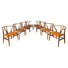 Set of 8 CH24 Wishbone Dining Chairs by Hans Wegner for Carl Hansen & Søn, 1960s