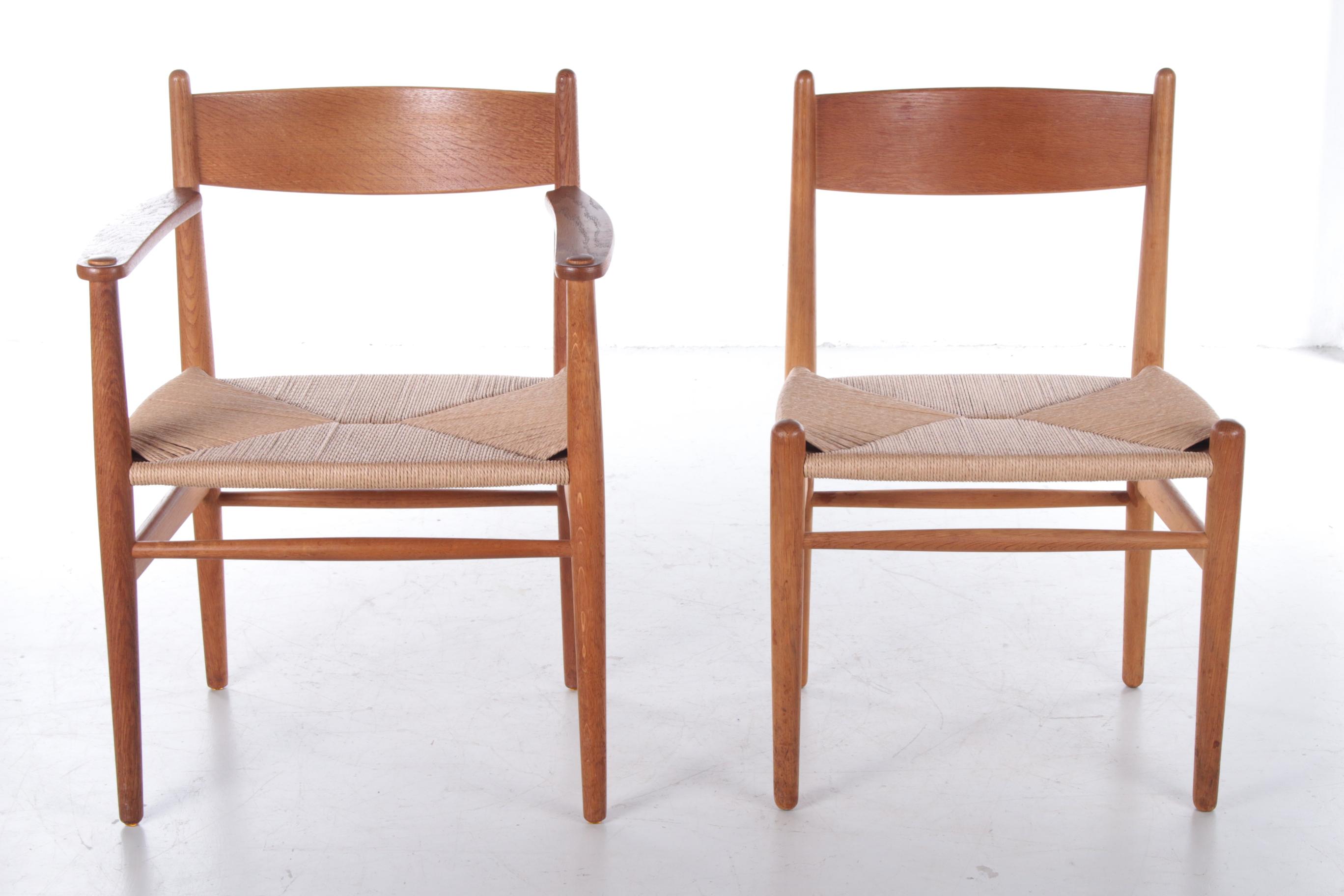 Milieu du XXe siècle 10 Chaises de salle à manger 'CH36' et CH37 par Hans Wegner pour Carl Hansen & Søn, Denma en vente